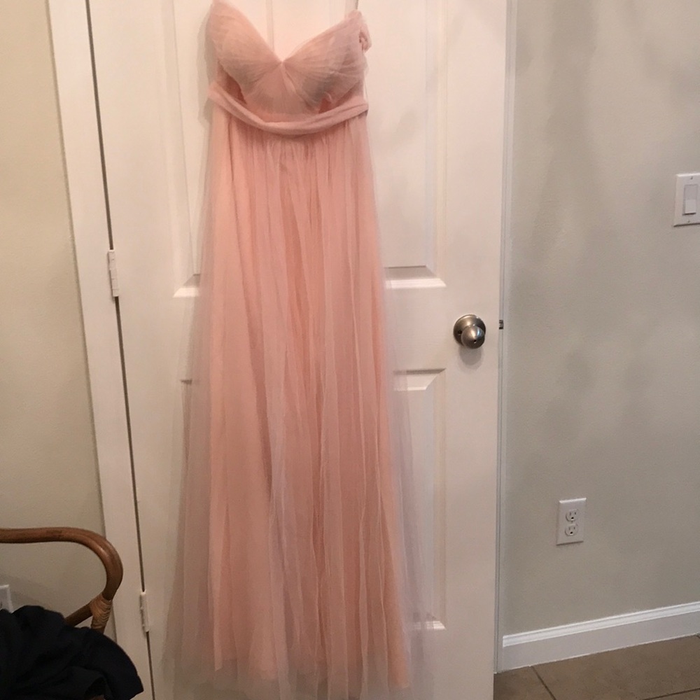 Jenny Yoo Annabelle convertible tulle dress blush